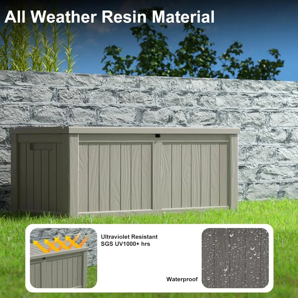 XMSJ Resin Deck Box Lockable Outdoor Storage For Patio