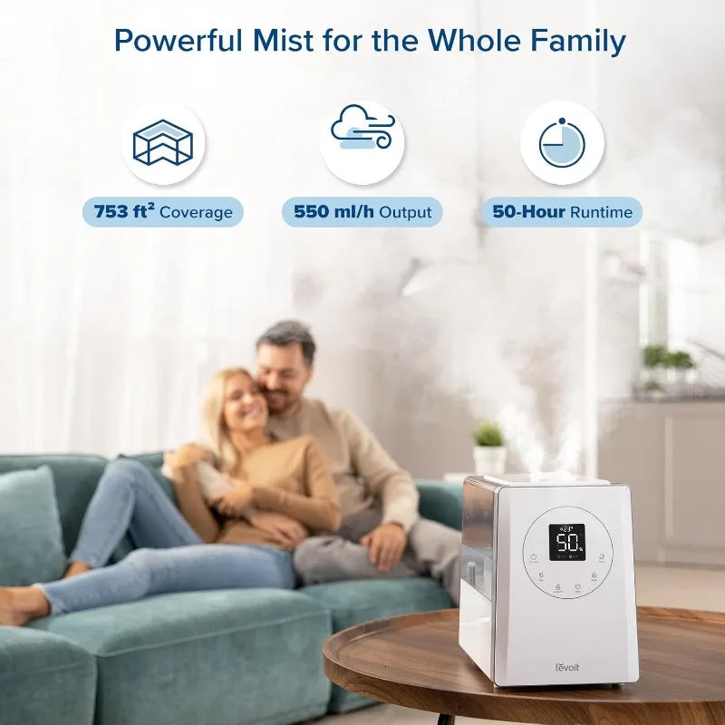 LEVOIT LV600S Smart Warm and Cool Home Bedroom Large Room, (6L) 753ft² Coverage, App & Voice Control - Quiet Sleep Mode