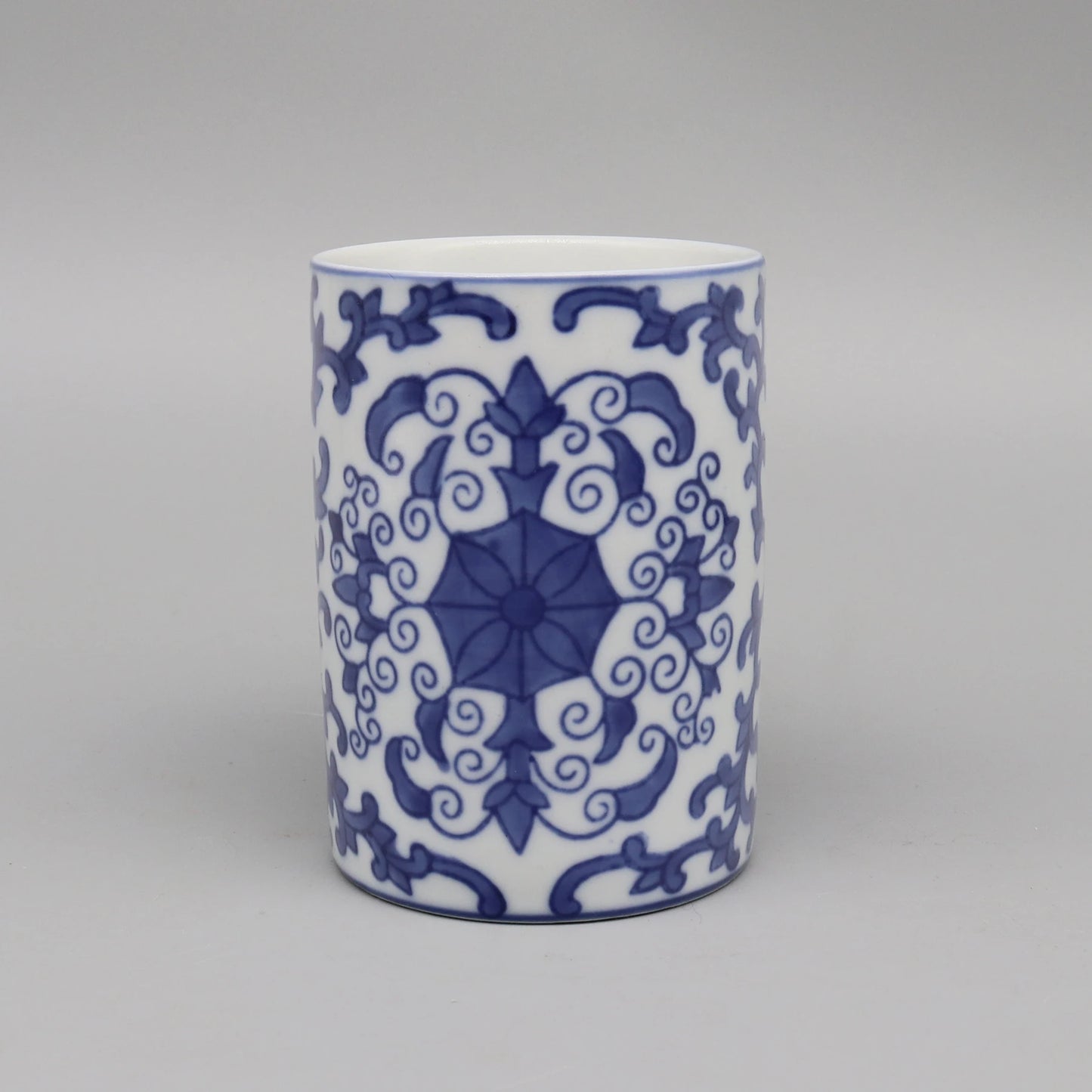 Liquid Soap Dispenser, Blue & White Ceramic, Bathroom Accessory