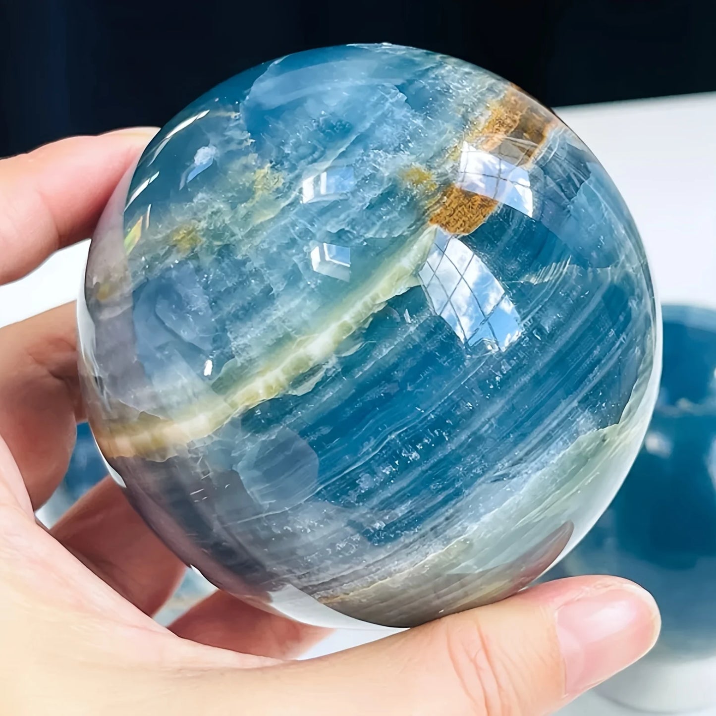 CrystalHola Onyx Sphere Decorative Stone For Home And Office
