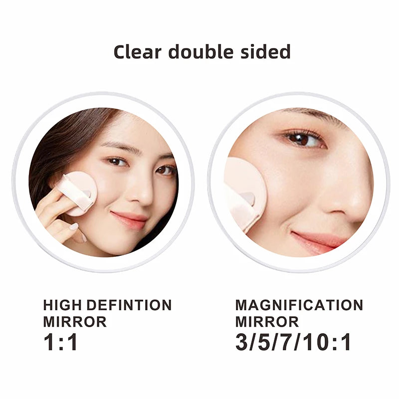 JUNYUU LED Adjustable Light Magnifying Makeup Mirror