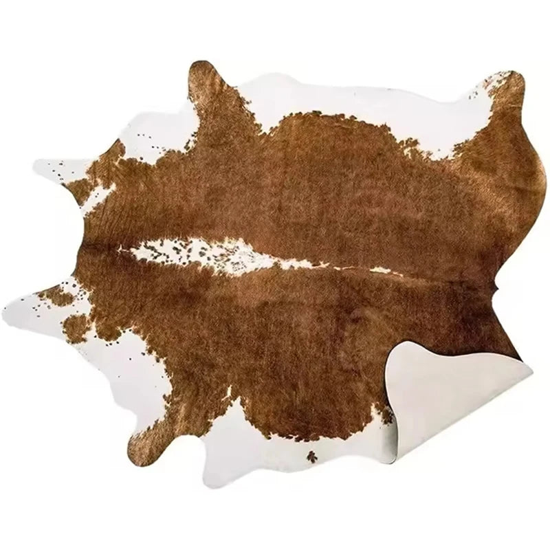 NOAHAS  Faux Fur Animal Cow Hide Carpet,Sturdy and Large Size Cow Print Rugs, Suitable for Bedroom Living Room Western Decor