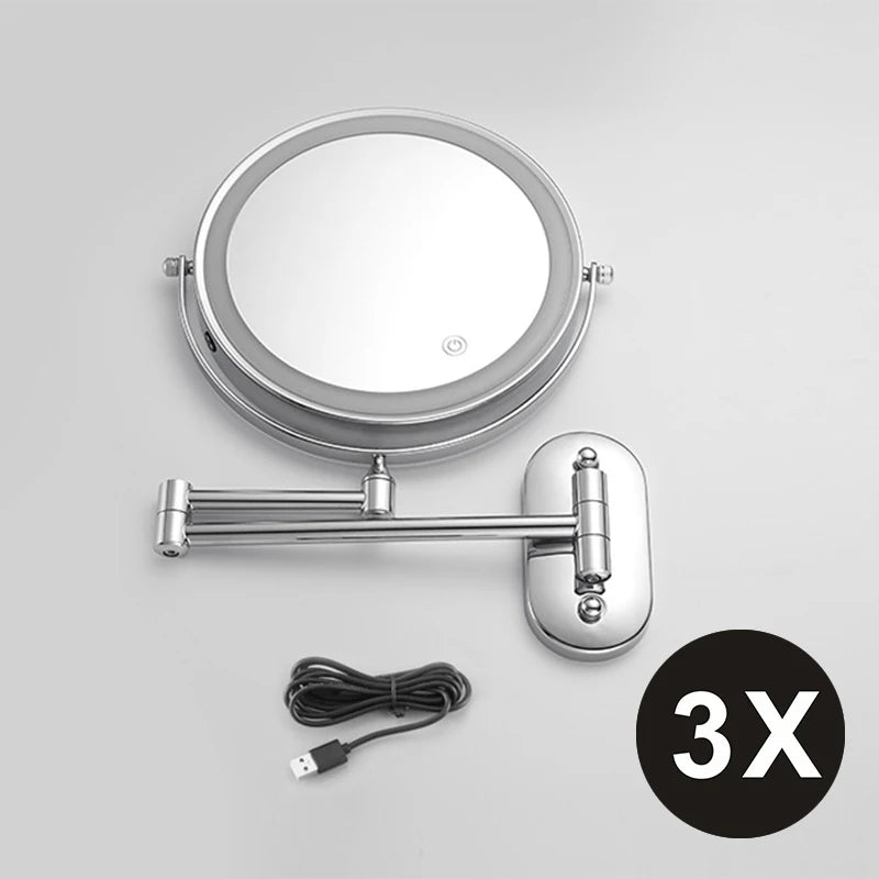JUNYUU LED Adjustable Light Magnifying Makeup Mirror
