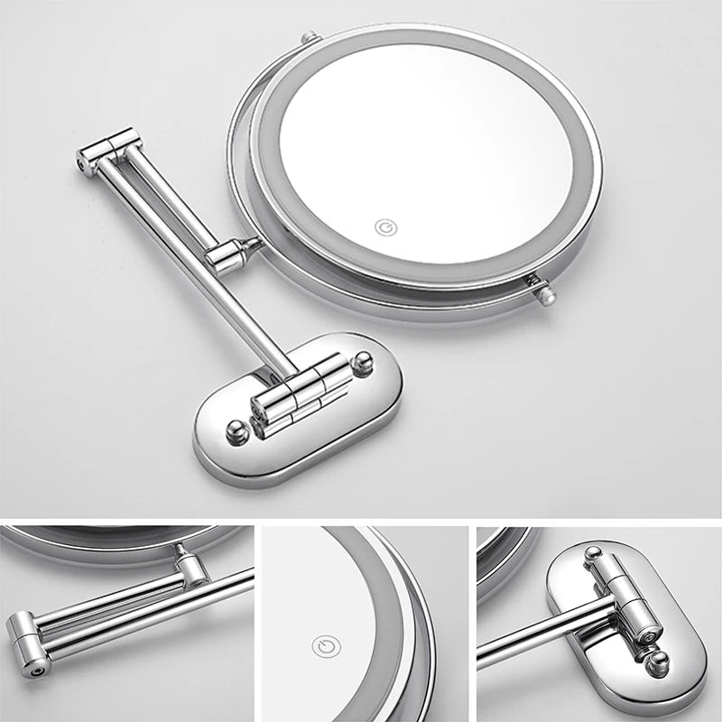 JUNYUU LED Adjustable Light Magnifying Makeup Mirror