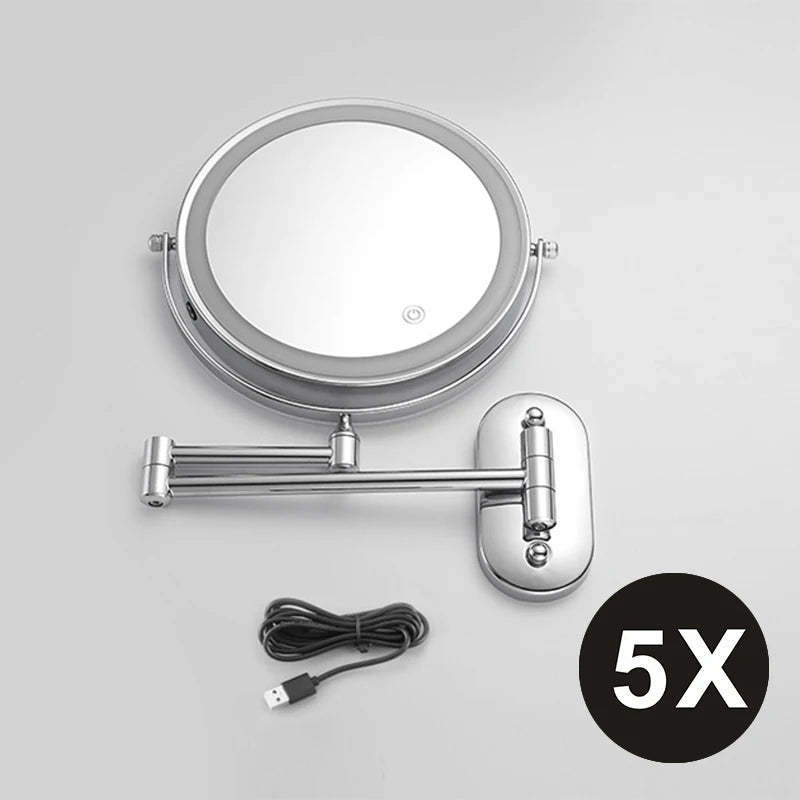 JUNYUU LED Adjustable Light Magnifying Makeup Mirror