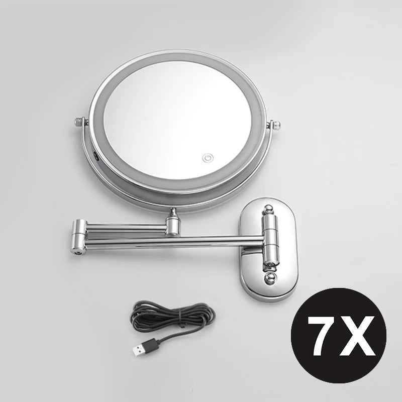 JUNYUU LED Adjustable Light Magnifying Makeup Mirror