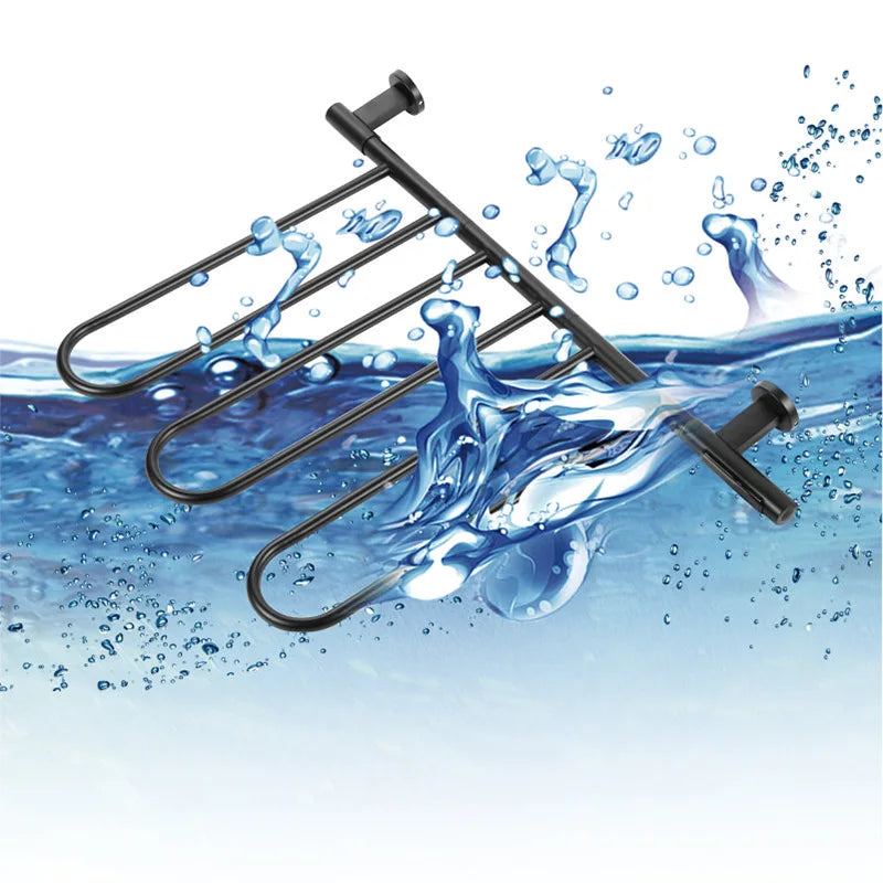 Electric Towel Rack With Rotatable Digital Display And Temperature Control