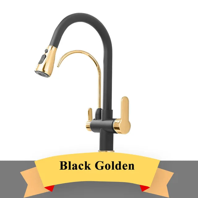 Wanmivezlo Purify Water Deck Mounted Dual Handle Faucet