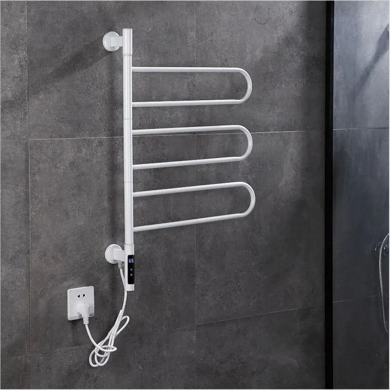 Electric Towel Rack With Rotatable Digital Display And Temperature Control