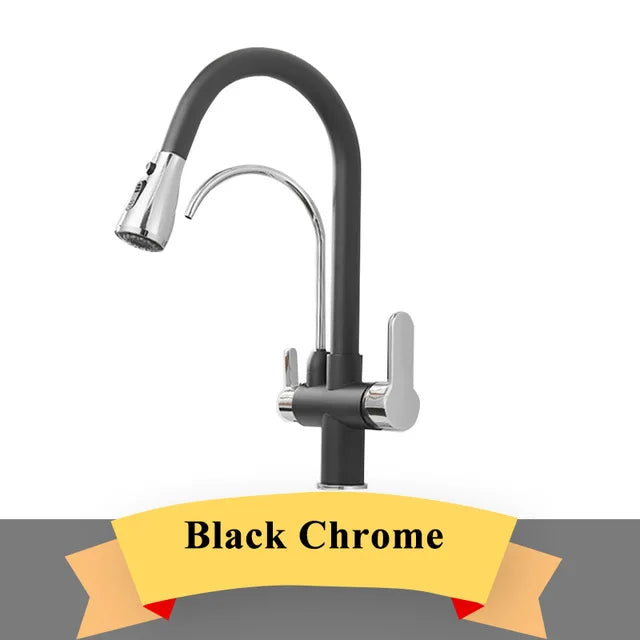 Wanmivezlo Purify Water Deck Mounted Dual Handle Faucet