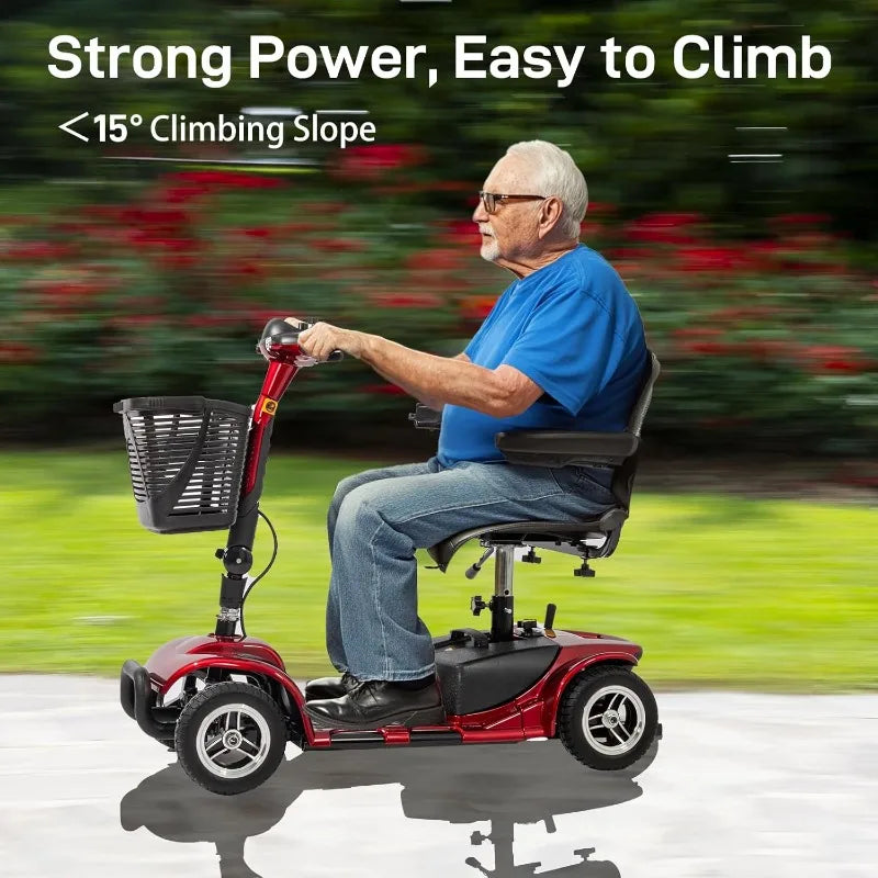 Hign Concerned Compact Power Scooter For Adults Seniors LED