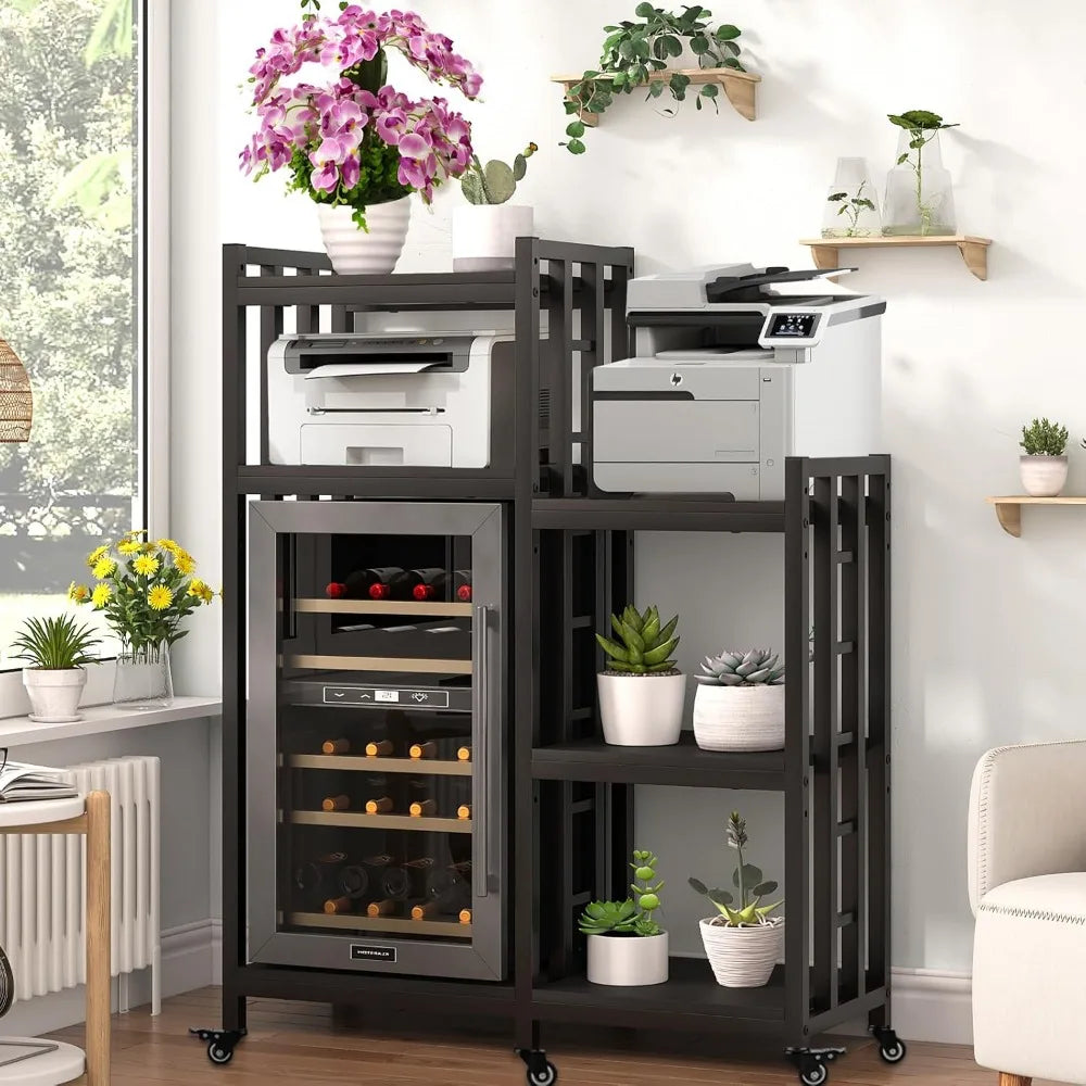 BRIGHTSHOW Free Standing Baker Rack With Wheels Kitchen