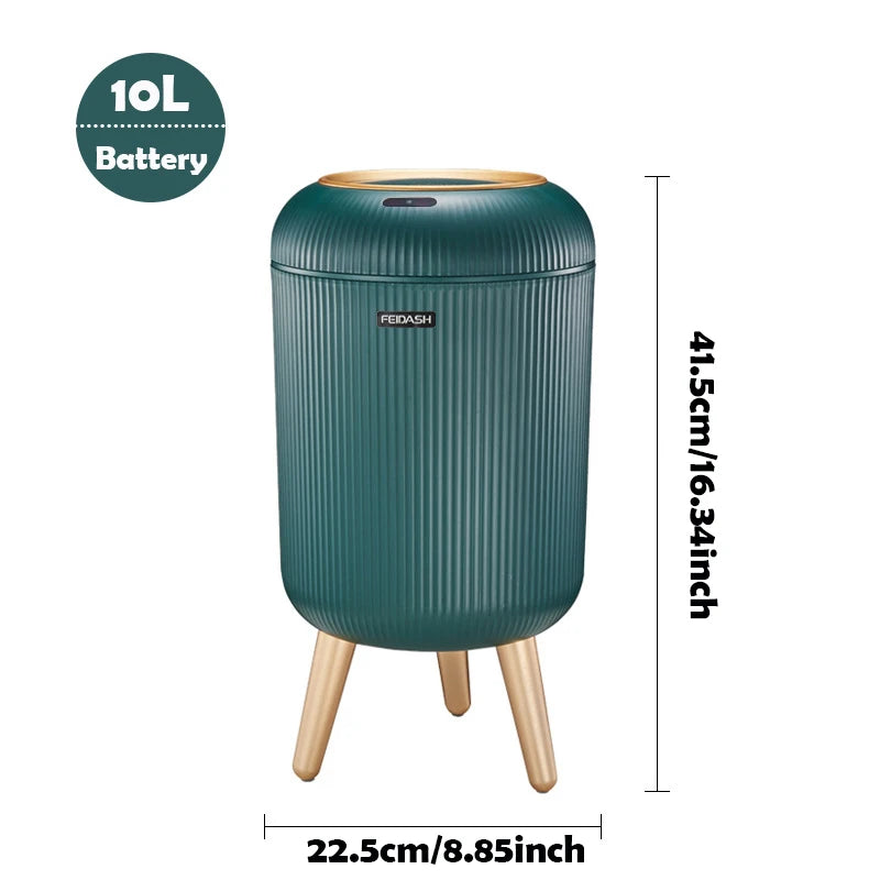 NONECN Automatic Motion Sensor Trash Can With Lid Plastic