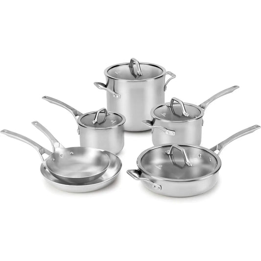 Iosn Stainless Steel Cookware Set With Stay Cool Handles