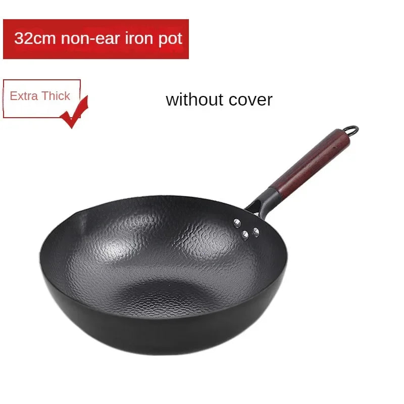 Zhangqiu Iron Wok Nonstick Flat Bottom Induction Cooking