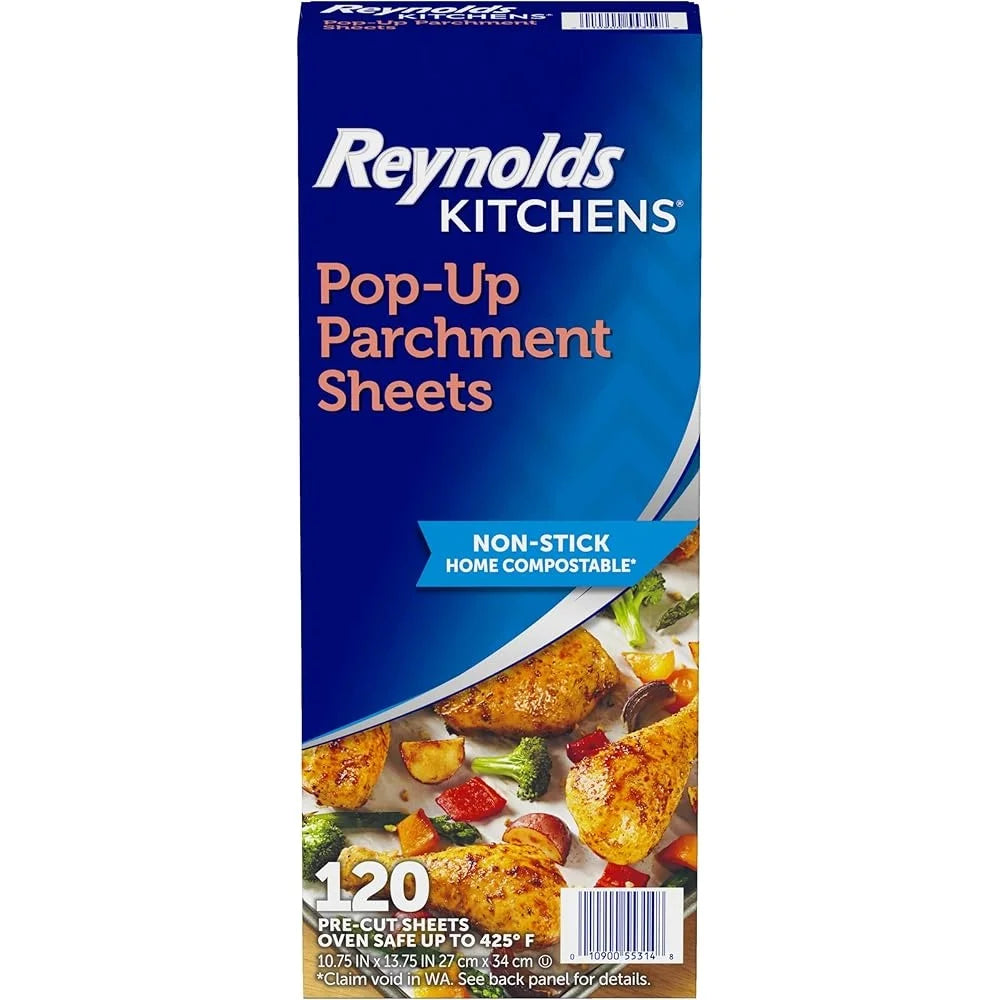 Pre-Cut Parchment Paper Sheets 10.7x13.75 Inch Non-Curling Lay Flat Baking Sheets 120 Count Kitchen Supplies Cooking Essentials