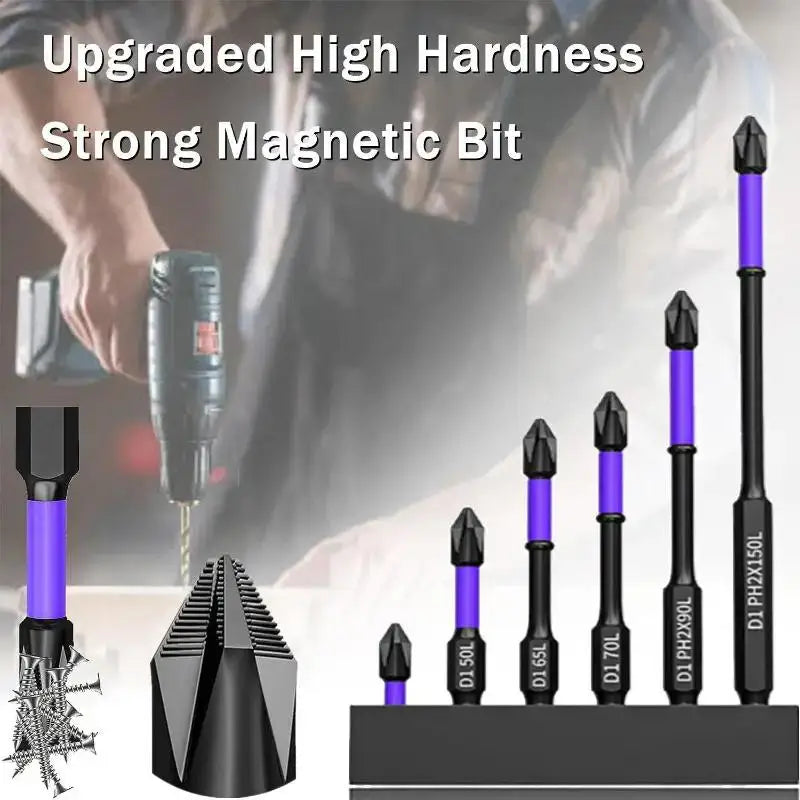 Meikela Six Magnetic D1 Anti Shock Bit Set For Phillips Screwdriver High Hardness Anti Skid