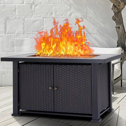 Propane Outdoor Fire Pit Table 50000 BTU With Covers