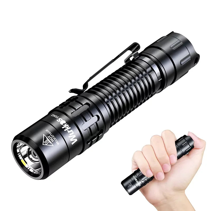 Wurkkos TD02 Tactical Flashlight 2000 Lumen USB Type C EDC