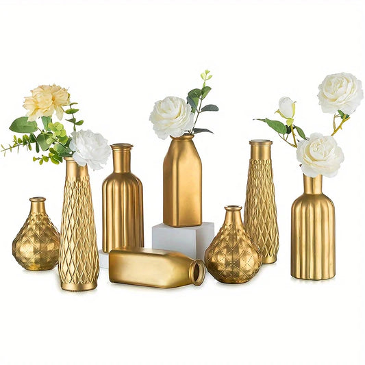 Function Cylindrical Glass Vase Gilded Finish Antique