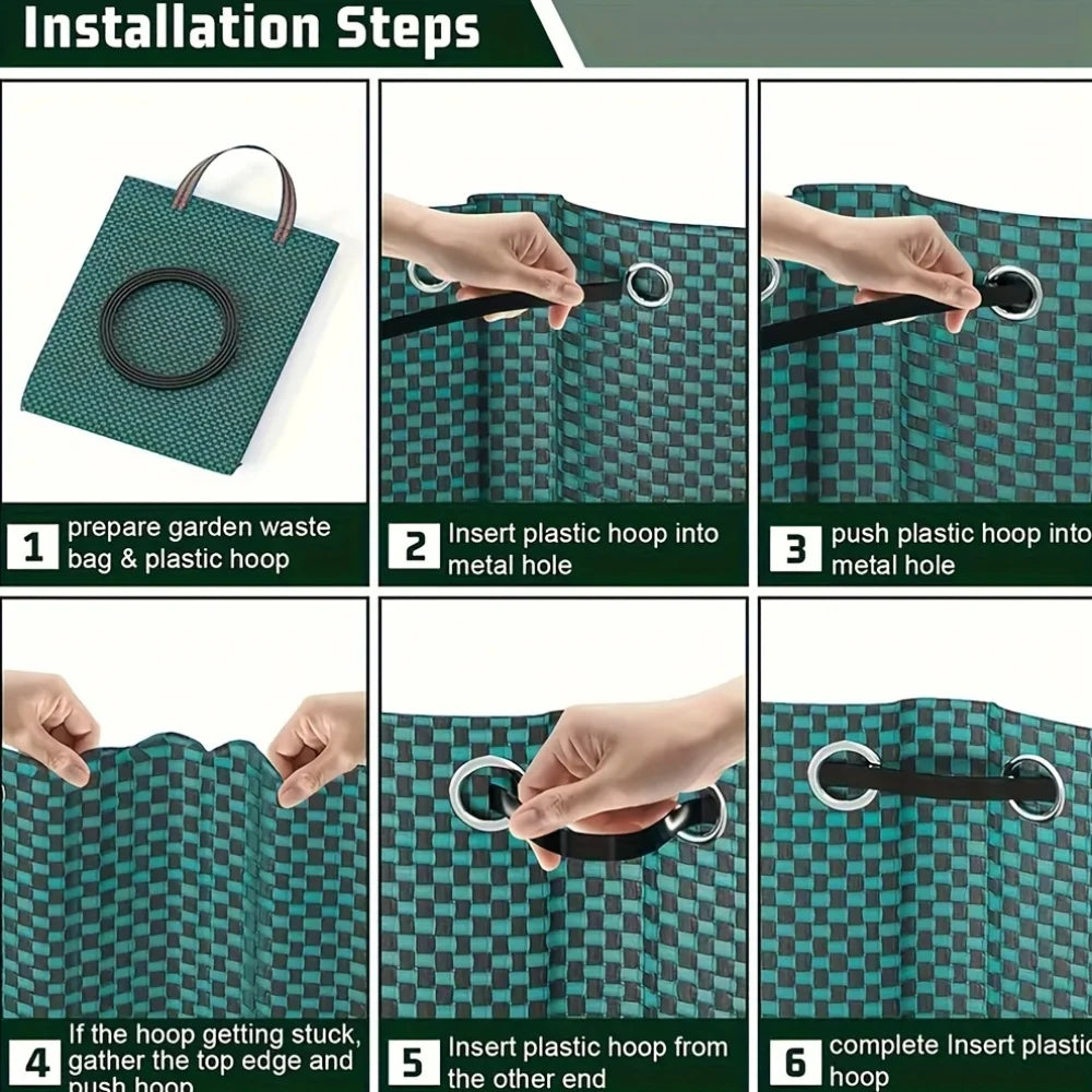 Heavy-Duty PP Garden Waste Bags With Industrial Fabric Handles