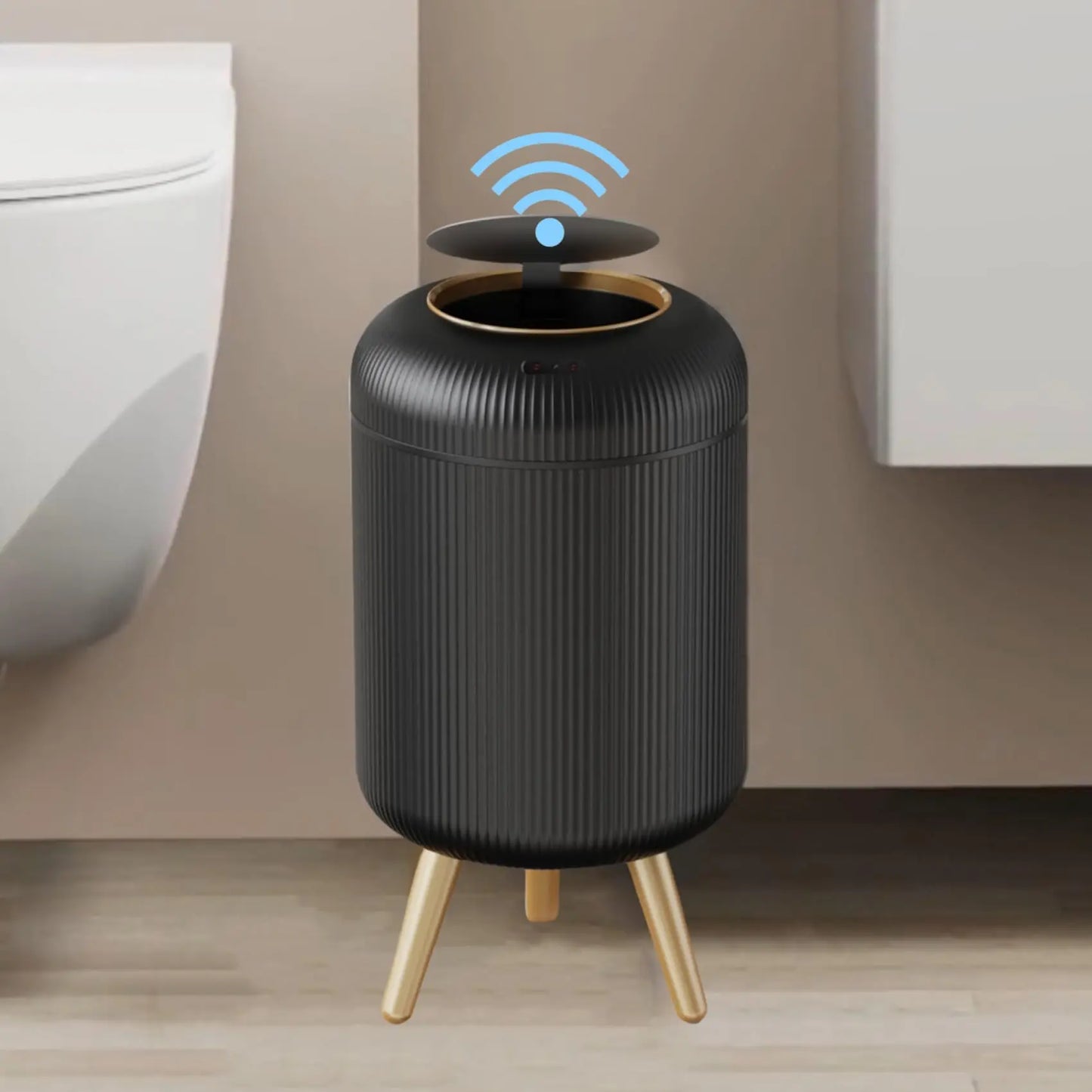NONECN Automatic Motion Sensor Trash Can With Lid Plastic