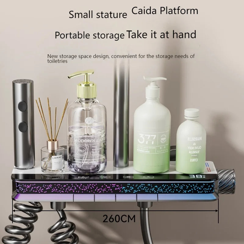 Yuki Digital Display Shower Set With Starry Sky Light