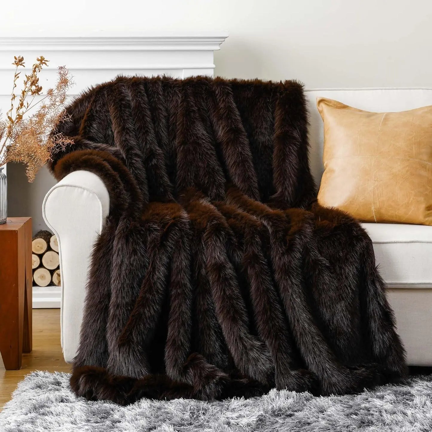 Luxurious Faux Fur Throw Blanket For Cozy Home Decor