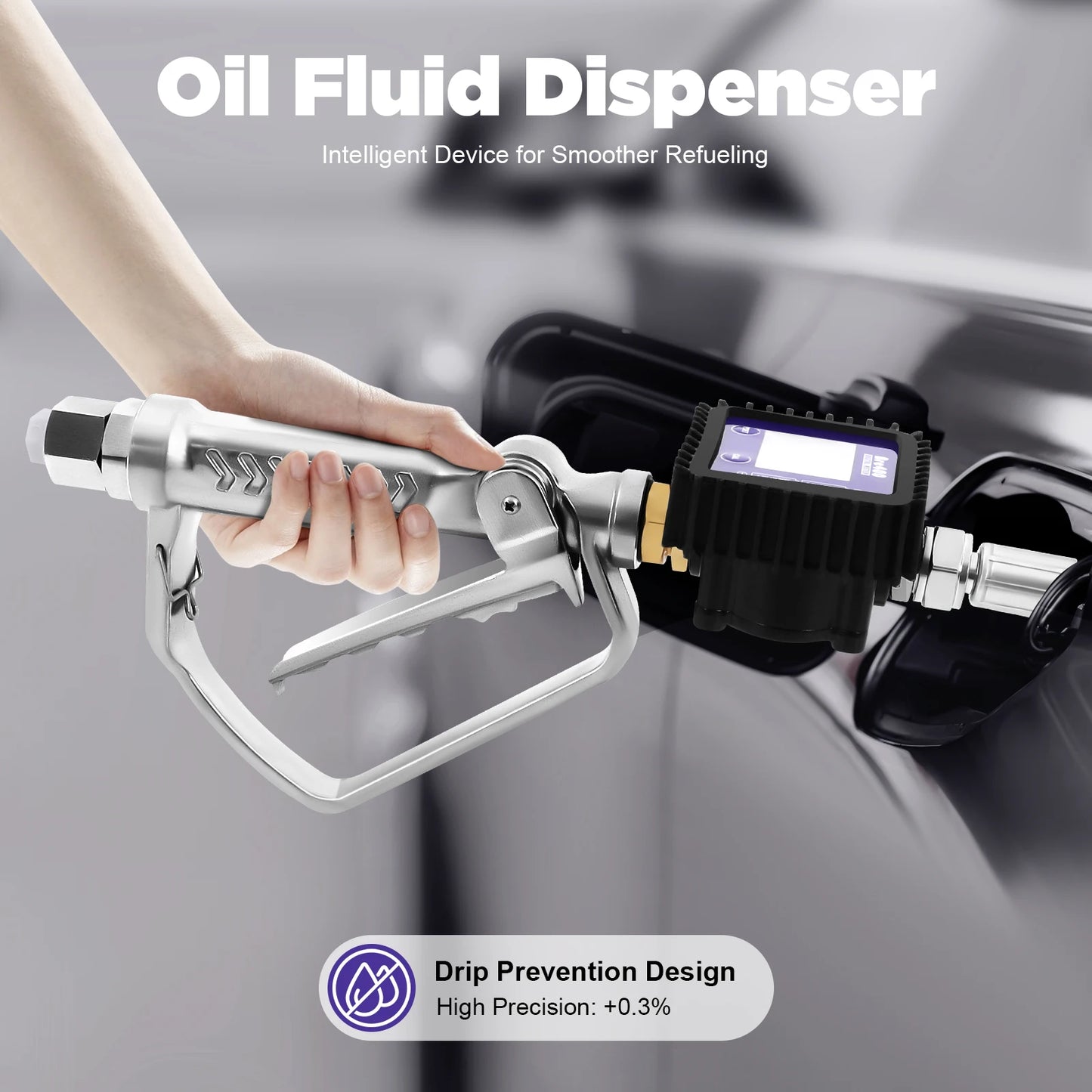 Electric Oil Fluid Extractor Pump Transfer Pump W/ LCD Display Oil Meter Gun Engine Oil Dispenser Gun Antifreeze Grease Oil Pump