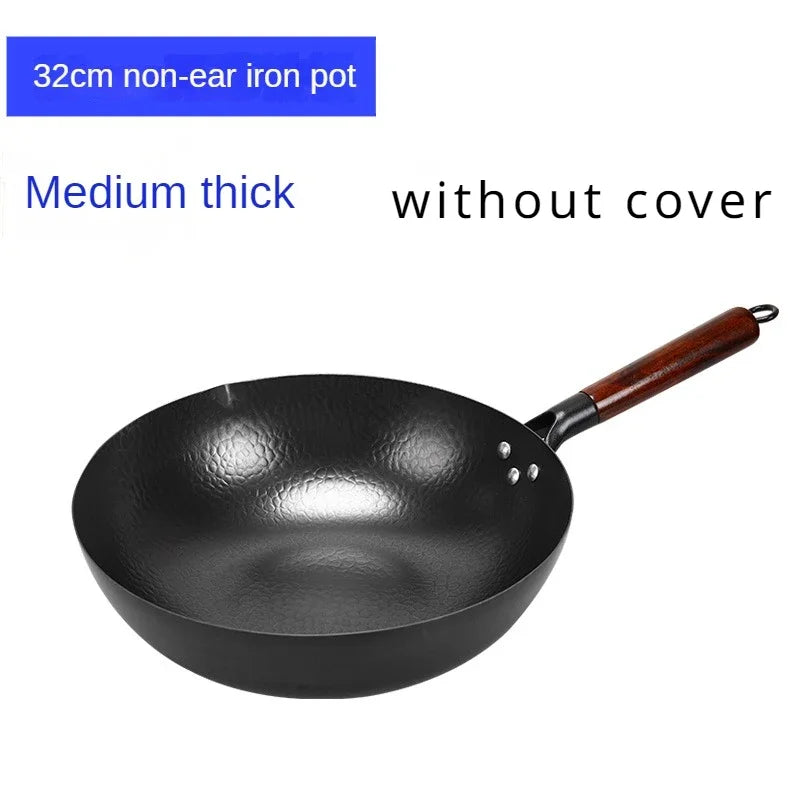 Zhangqiu Iron Wok Nonstick Flat Bottom Induction Cooking