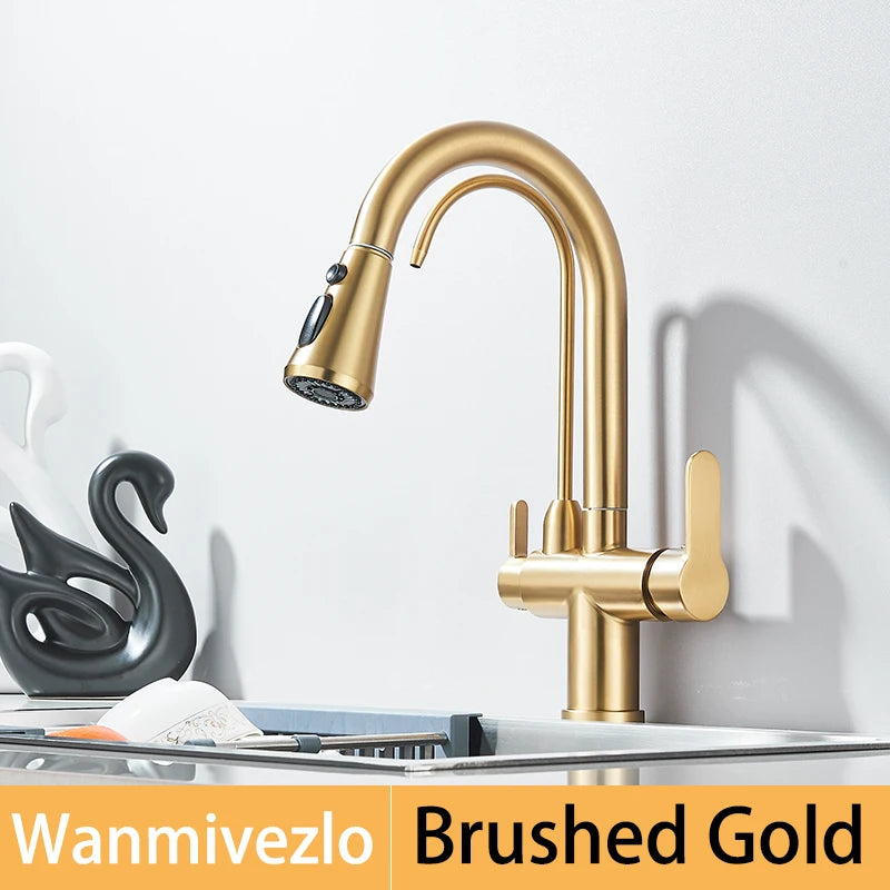 Wanmivezlo Purify Water Kitchen Faucet Deck Dual Handle