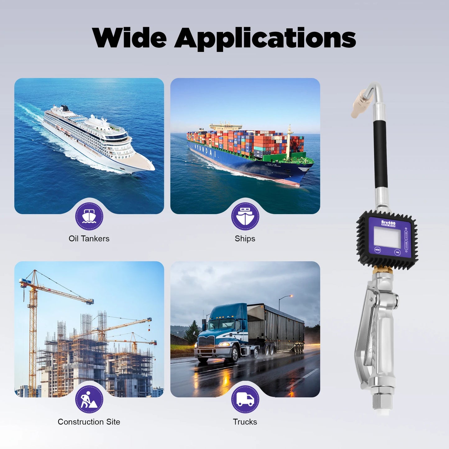 Electric Oil Fluid Extractor Pump Transfer Pump W/ LCD Display Oil Meter Gun Engine Oil Dispenser Gun Antifreeze Grease Oil Pump