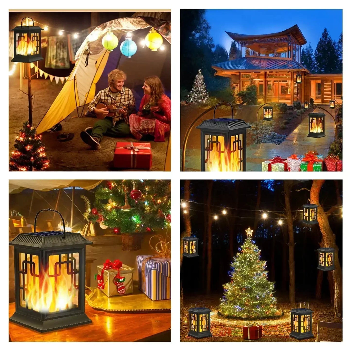 SZRSTH IP65 Solar Hanging Lantern Lights For Patio And Pathway