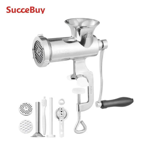 SucceBuy Manual Meat Grinder 304 Stainless Steel Table Clamp