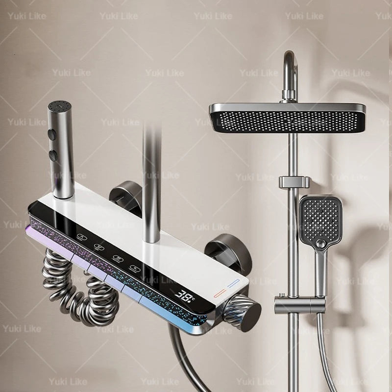 Yuki Digital Display Shower Set With Starry Sky Light