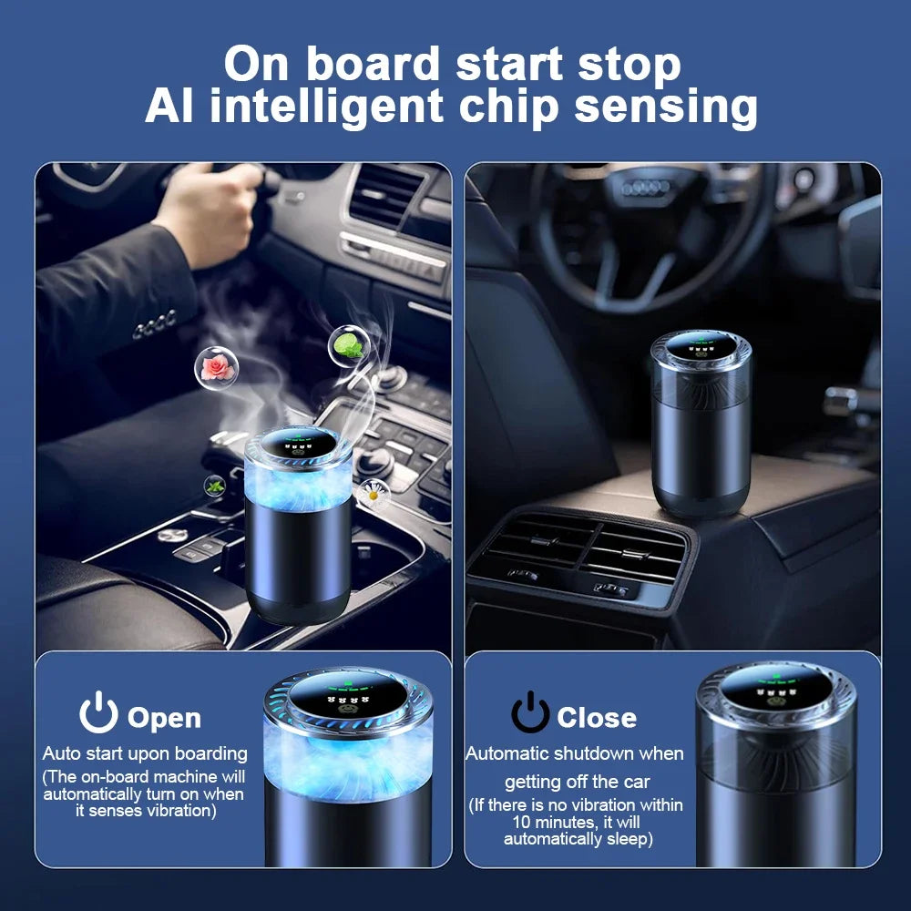 Smart Car Air Freshener Humidifier Cloud  Diffuser Rechargeable Solid Aroma 4 Modes Fragrance Adjustable Interior Deodorant
