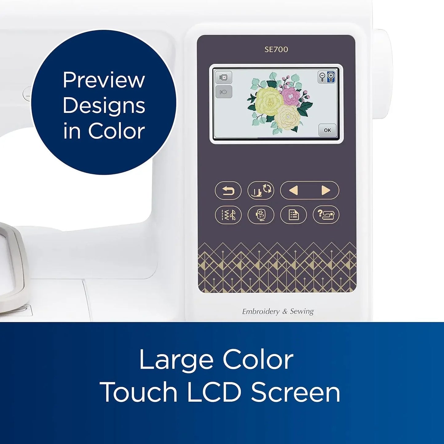 Hign-concerned SE700 Sewing Embroidery Machine Wireless LAN