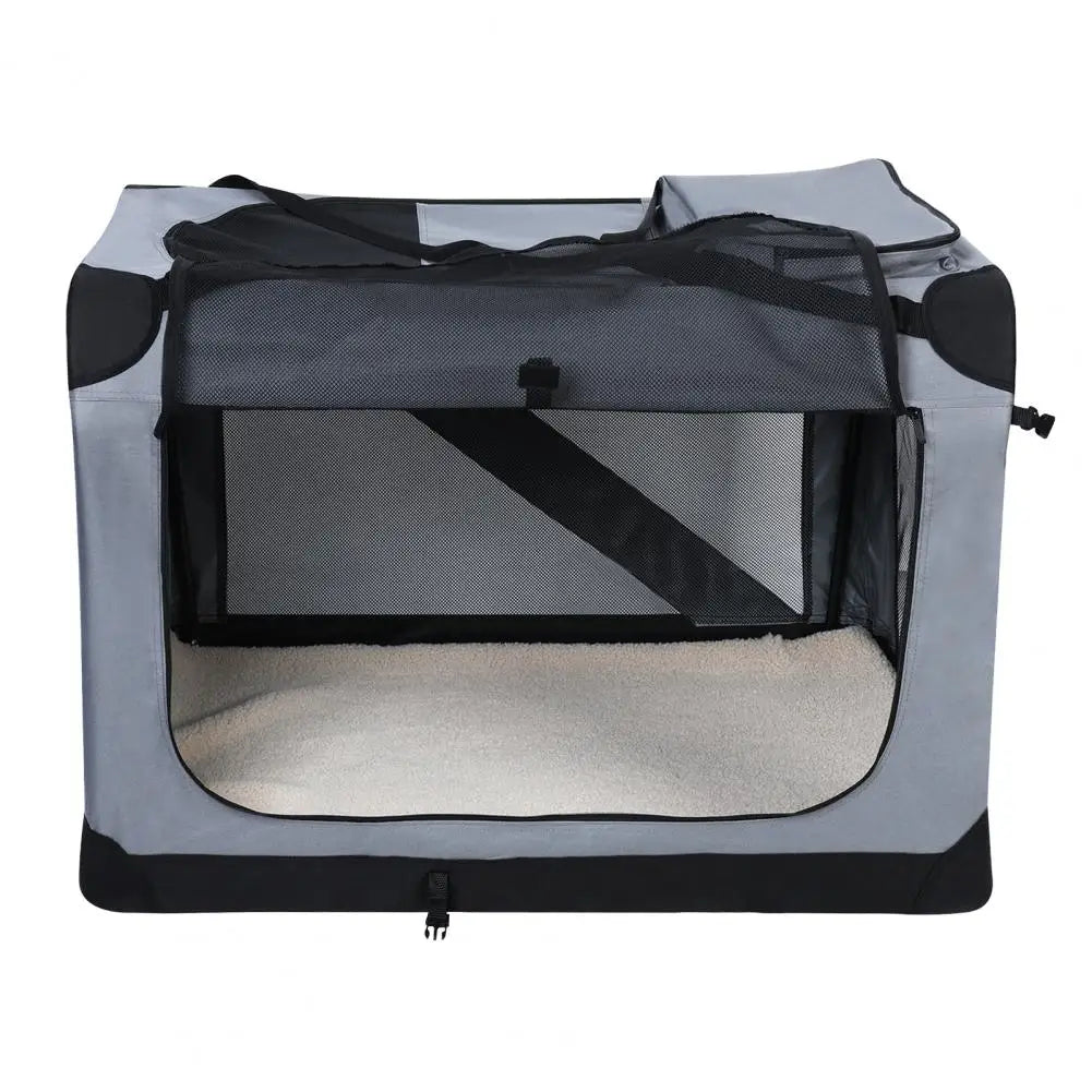 Portable Dog Carrier Bag Pet Car Travel Crates Vehicle Folding Soft Bed Collapsible Kennel House