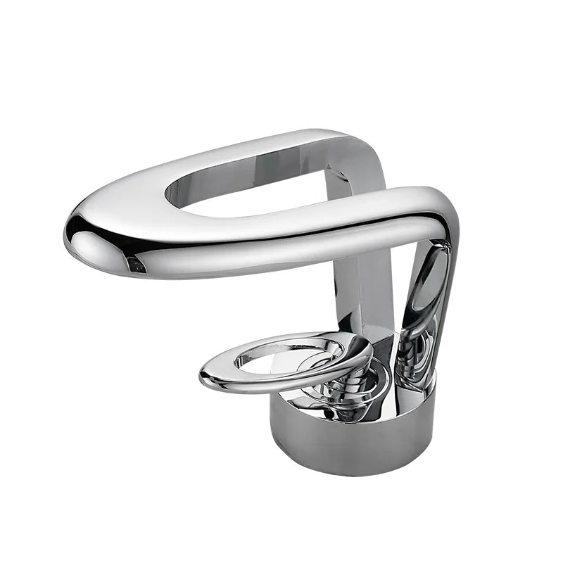 Bakala Brass Waterfall Basin Faucet Deck Mounted Hot And Cold