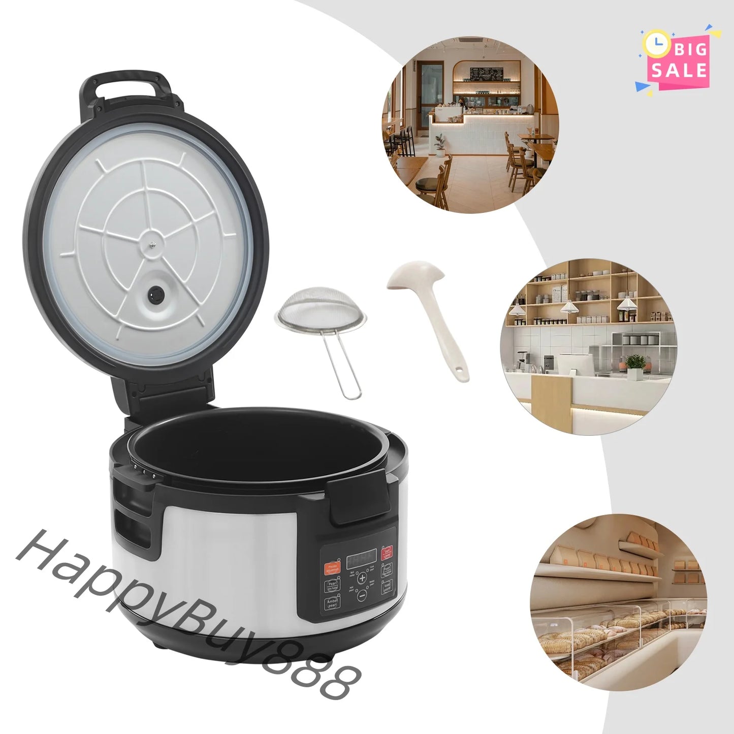 Electric Bubble Tea Rice Cooker For Sago Pearl Milk Tea