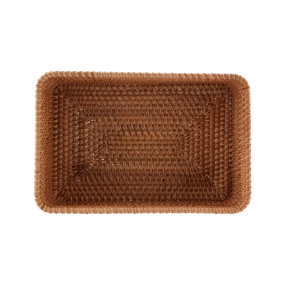 NONECN Rattan Bathroom Organizer Basket Rust Resistant Storage