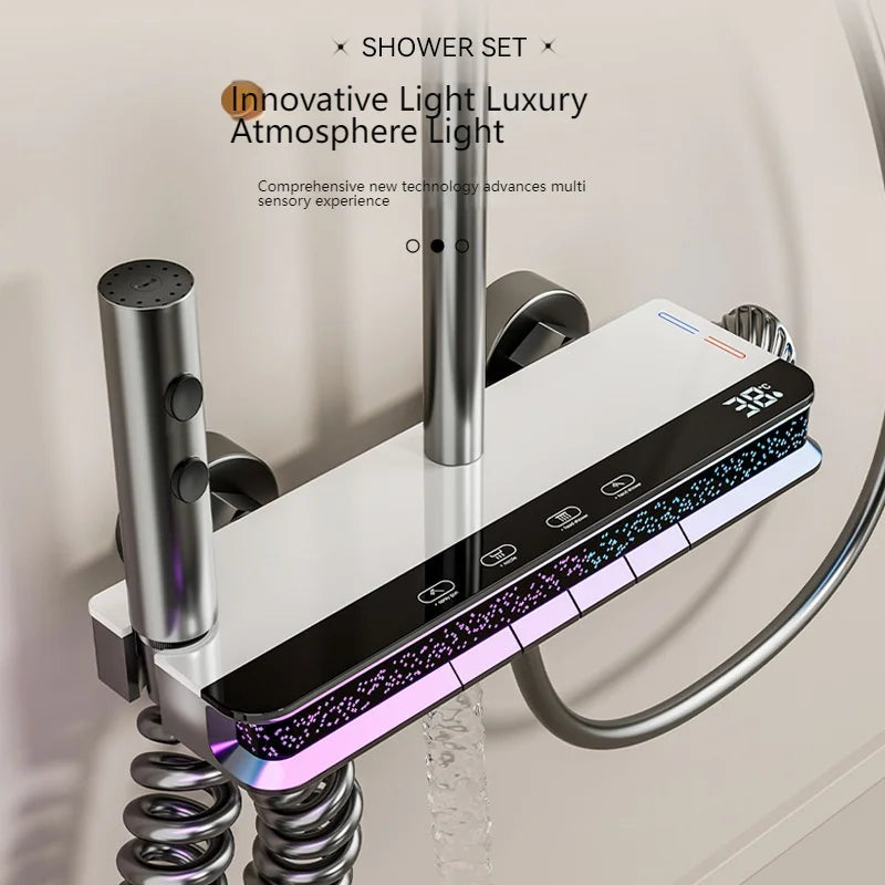 Yuki Digital Display Shower Set With Starry Sky Light