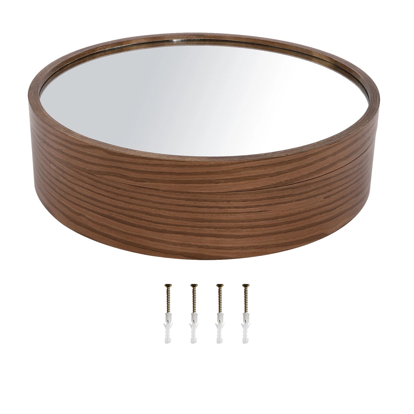 Wall Mounted Mirror Cabinet 2-in-1 Round Mirror Cabinet for Bathroom