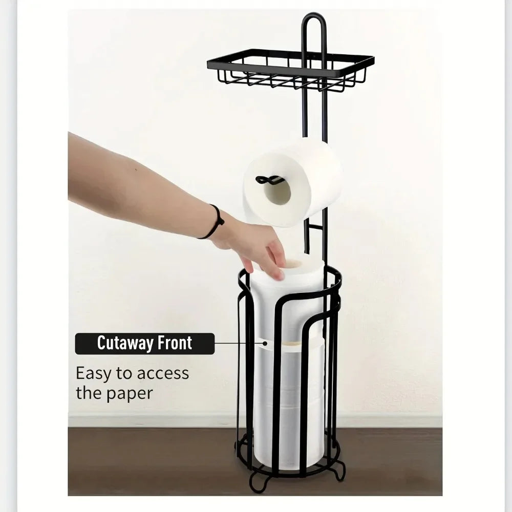 Hign-concerned Toilet Paper Holder Stand Dispenser Shelf