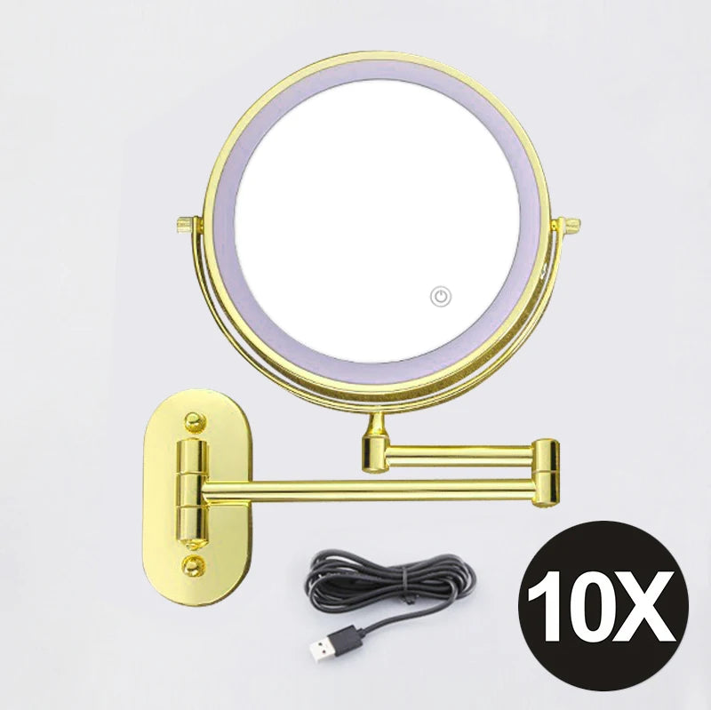 JUNYUU LED Adjustable Light Magnifying Makeup Mirror