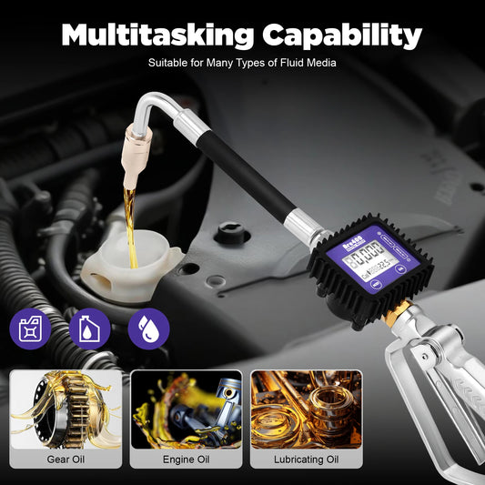 Electric Oil Fluid Extractor Pump Transfer Pump W/ LCD Display Oil Meter Gun Engine Oil Dispenser Gun Antifreeze Grease Oil Pump