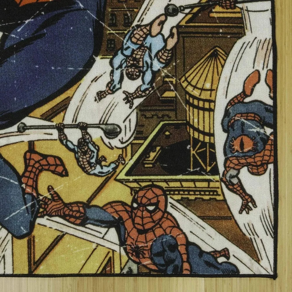 Marvel Spiderman Indoor Area Rug - 4x6 Large, Non-Slip, Ideal for Children in Bedroom, Game Room, Classroom, Nursery or Play Ar
