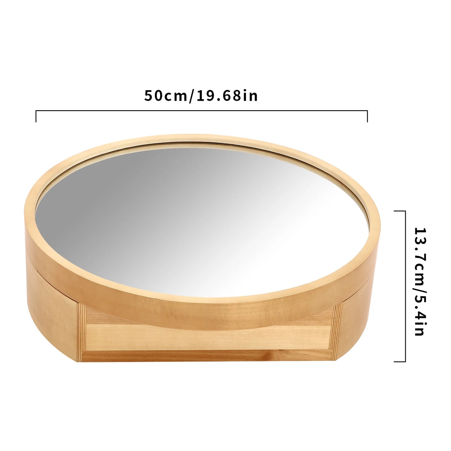 Wall Mounted Mirror Cabinet 2-in-1 Round Mirror Cabinet for Bathroom