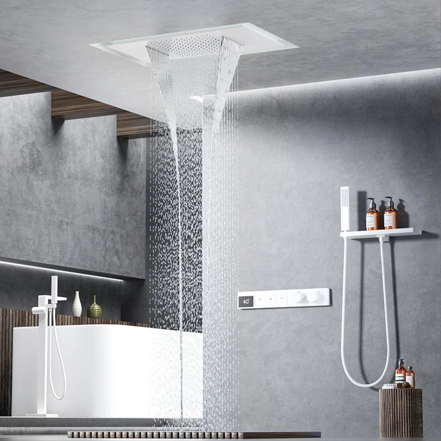 Aitana Luxury Brass Shower System With LED Digital Display