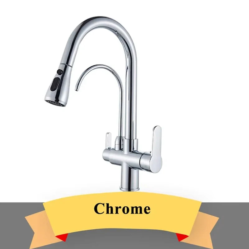Wanmivezlo Purify Water Deck Mounted Dual Handle Faucet